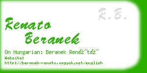 renato beranek business card